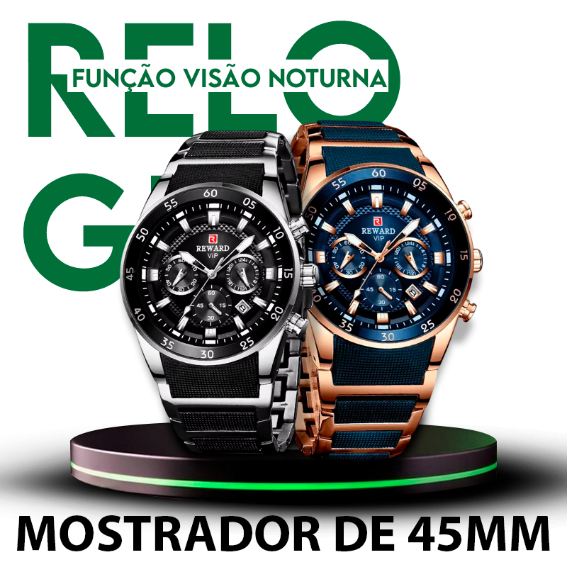 Kit 2 Relógios Executivos BRINDE: 1 CARTEIRA