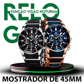 Kit 2 Relógios Executivos  BRINDE: 1 CARTEIRA