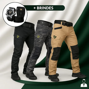 [Leve 3 Pague 2] Calça Militar Vektor Lionor RipStop + Brindes: Relógio, Cinto e Mini Bag